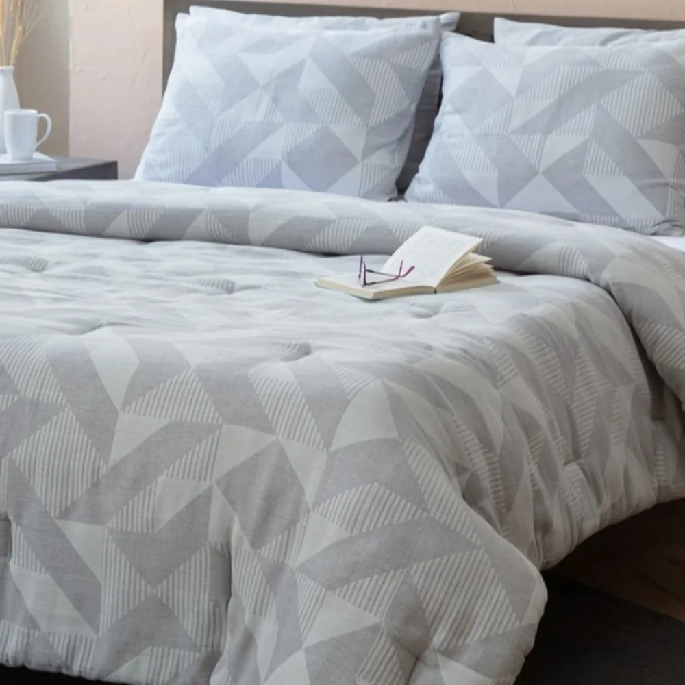 Lexi 3 Piece Duvet Set - Grey